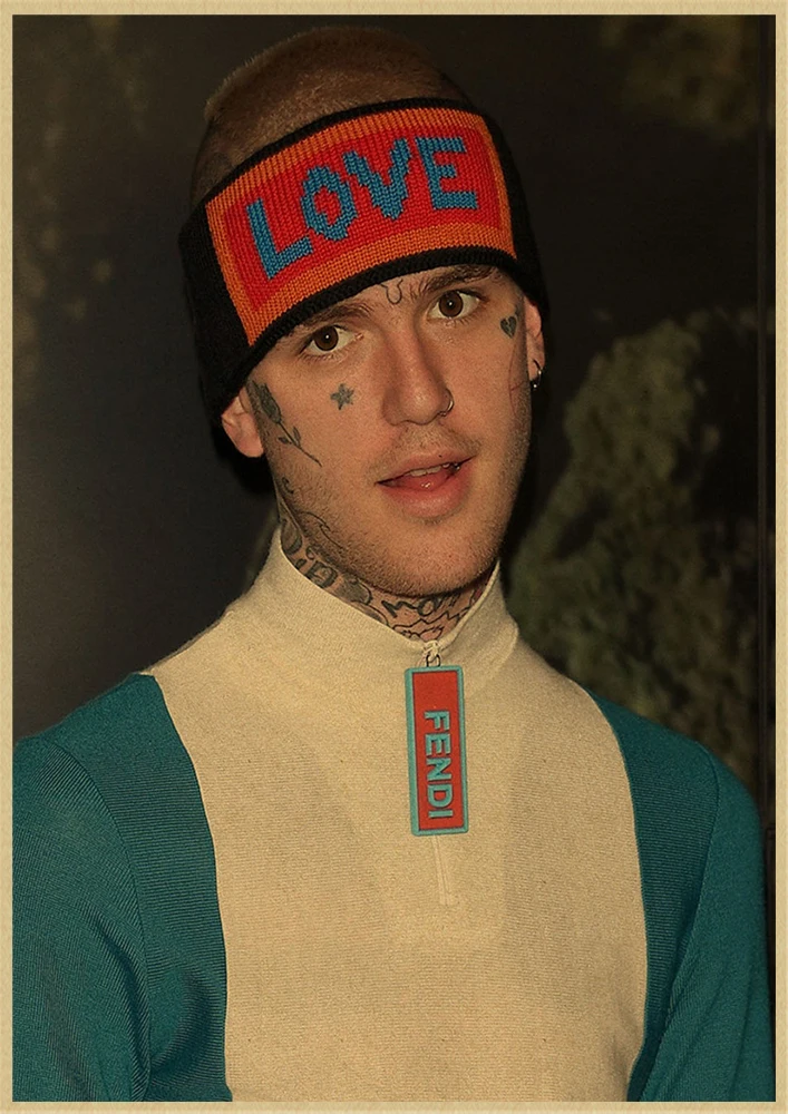 Рэпер Lil Peep плакат крафт-бумага наклейки на стену ВИНТАЖНЫЙ ПЛАКАТ качество для гостиной домашний декор - Цвет: Сливовый