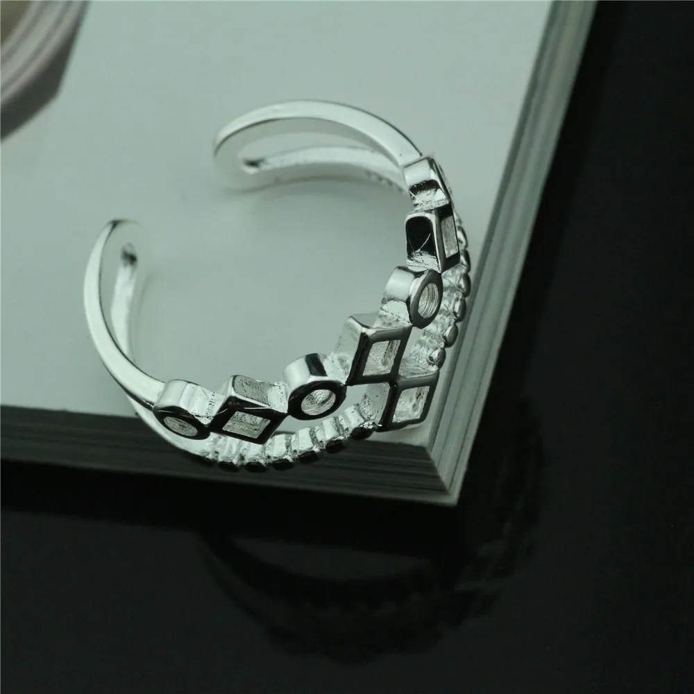 Открытое кольцо из стерлингового серебра 925 пробы с цирконием новое уникальное