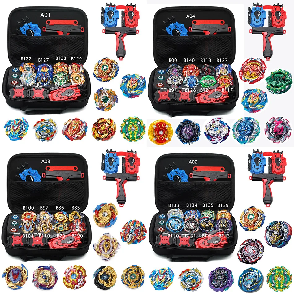 Takara Tomy все модели 8 шт. Bey Bay Burst B131 B128 коробка для хранения набор Топы пусковое устройство тупи Металл Бог спиннинг Топ лезвия игрушки