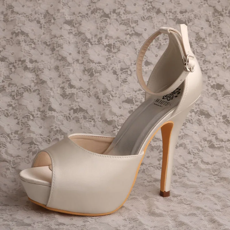 Wedopus Custom Handmade Summer Women's Shoes Wedding Ivory Ankle Strap Sandals | Обувь