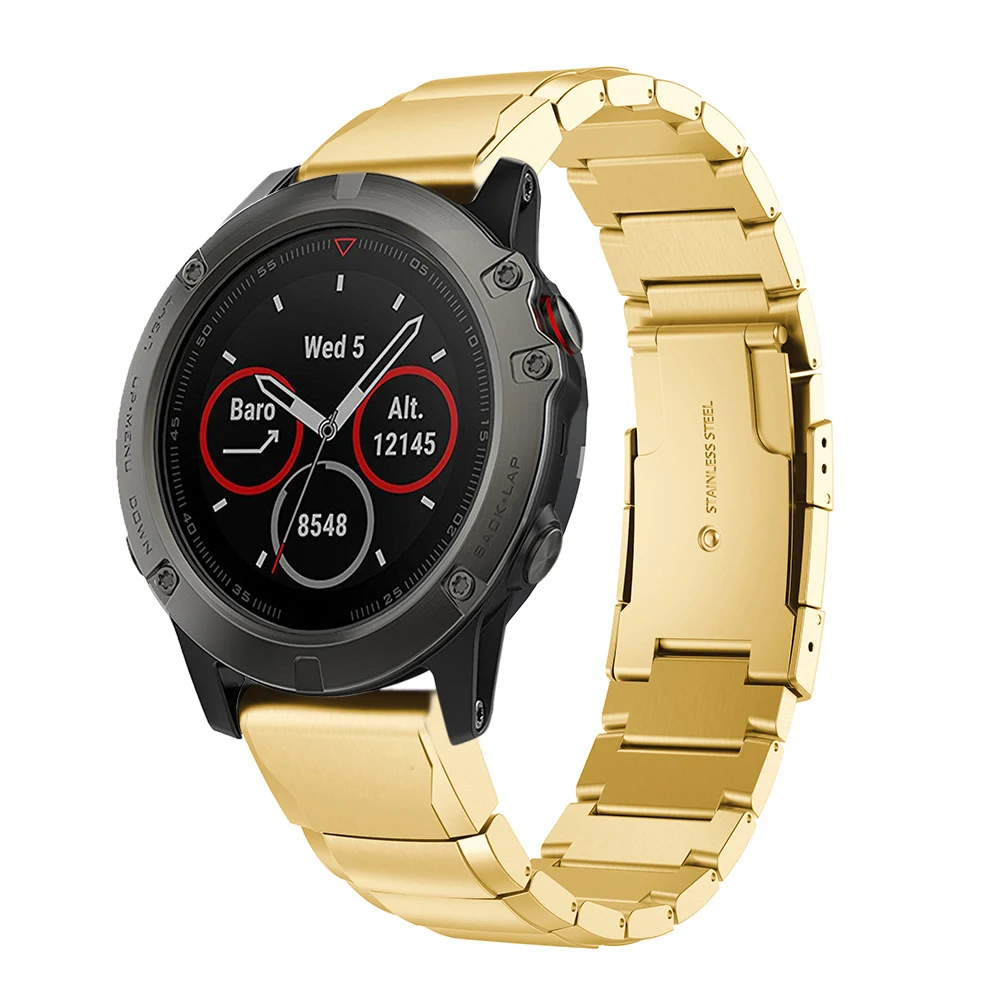 Ремешок для наручных часов из нержавеющей стали Garmin Fenix 5X/5xplus 3/3 HR Quick Fit ремешок