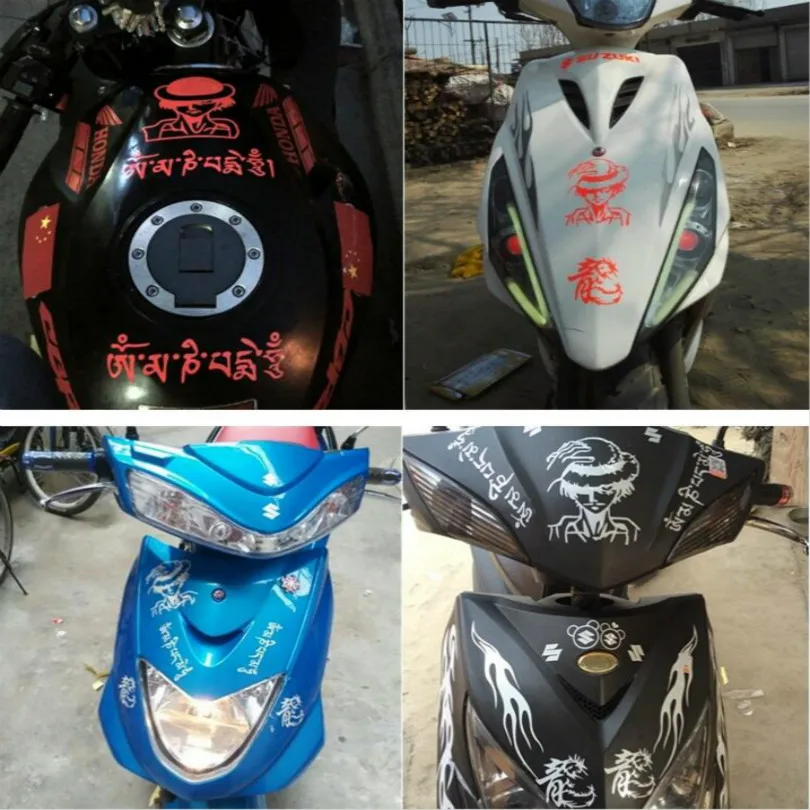 

DIY reflective motorbike stickers motorcycle stickers scooter sticker yellow free shipping