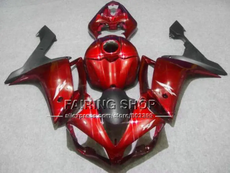 Лидер продаж комплект обтекателей для YAMAHA YZFR1 2007 2008 красного и черного цвета R1 YZF