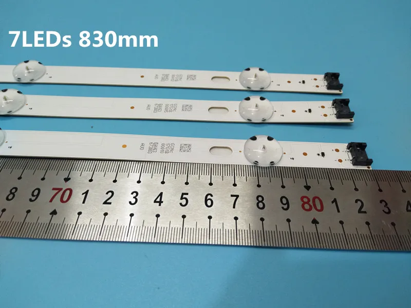 New1set = 3 шт. 7 светодиодный s 830 мм фонарь для LG TV 43UJ634V 43LJ61_FHD_L LC43490059A LC43490058A Innotek 17Y 43inch_A