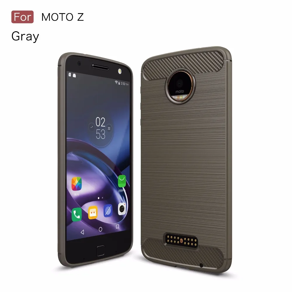 Qushar мягкий силиконовый матовый чехол для Moto Z XT1650-05 противоударный телефона 5.5