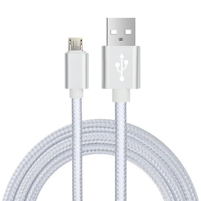 2 USB порта быстрое автомобильное зарядное устройство адаптер + 1 м нейлоновая