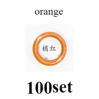 100set button orange 100 набор, высокое качество, металлическая латунная зубчатая кнопка, 9,5 мм, 1 шт., плоскогубцы, инструмент и 100 набор, экологически чистые пресс-заклепки, Поппер-пряжка - Цвет: 100set button orange