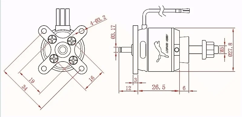 Leopard Hobby LC2830 1290KV 980KV 830KV 730KV 2830 outrunner бесщеточный двигатель для RC самолета