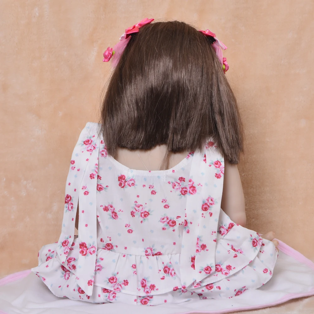 2018 Мода 57 см полный корпус силиконовый винил для новорожденных девочек куклы 23