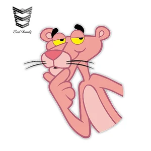 EARLFAMILY 13 см X 11,4 см мультяшная Розовая пантера наклейка смешная фотография для автомобиля окна двери бампера ноутбука Декор