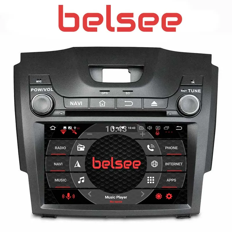 Автомагнитола Belsee для Chevrolet S10 D MAX 2013 2017 8 ядер Android 9 0 GPS Bluetooth Wi Fi DVD