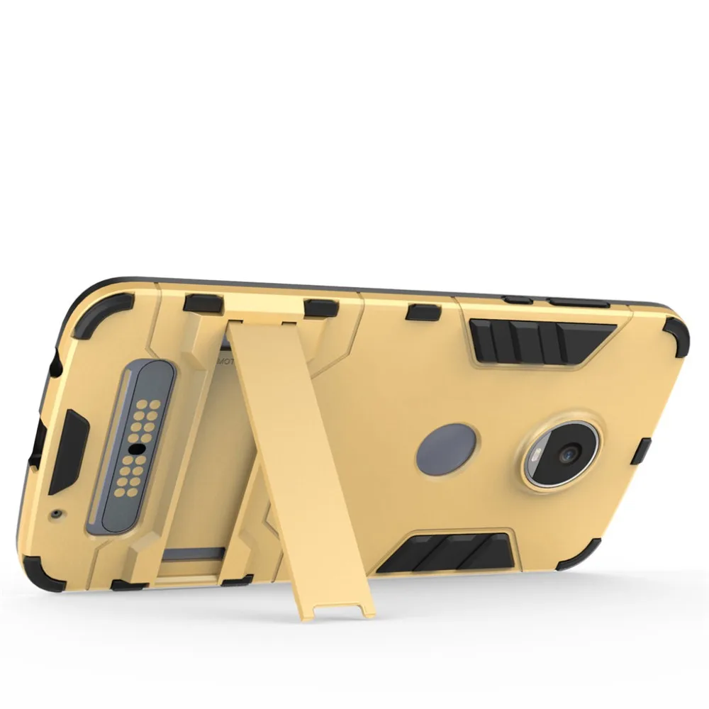 SATURCASE Hybrid 2 In 1 [PC Silicone] Dual-Layer Kickstand Protective Case Cover for Motorola Moto G4 G5 G5S G6 E5 Plus Z2 Play |