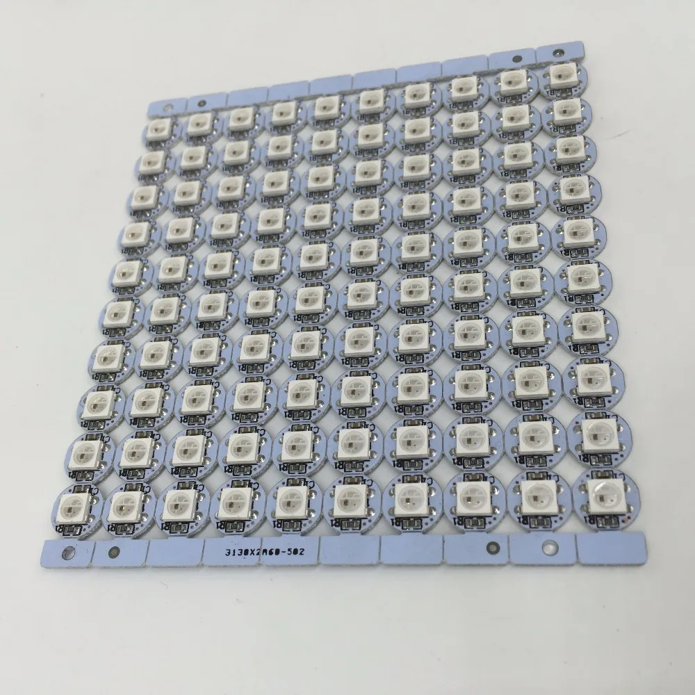 Светодиодный жесткий PCB WS2812B белый/черный горошек 5 в SMD5050 RGB WS2811 полноцветный шарик встроенный IC можно индивидуально адресовать