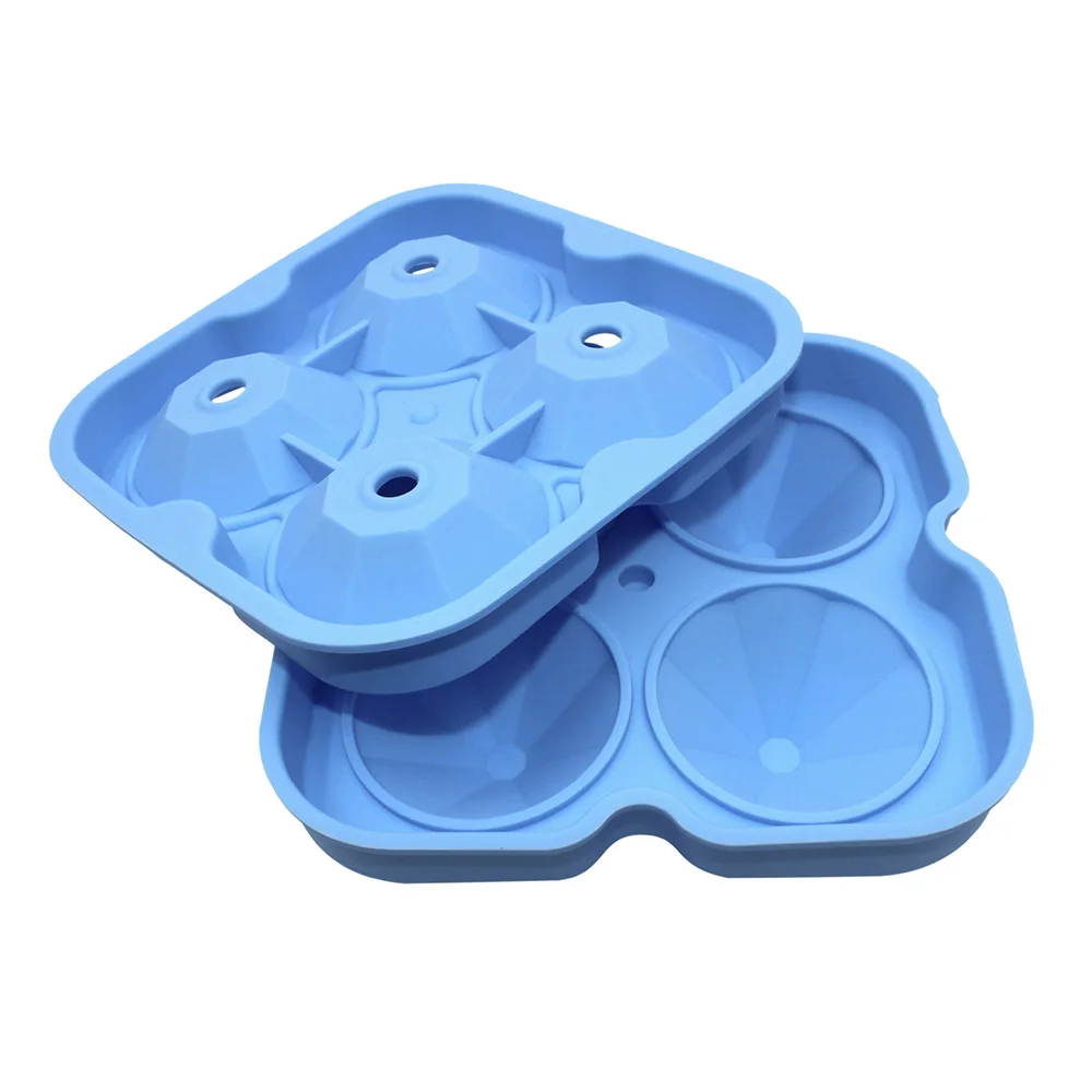 4 полости Алмазный 3D лоток с формой для кубиков льда создание бара вечевечерние