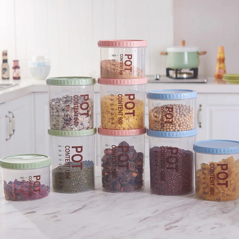 Кухня штабелируемые пластиковые герметичные банки коробка для хранения еды