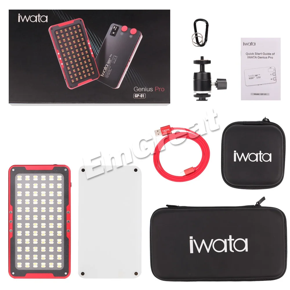 Iwata Genius Pro 144 светодиодный наполняющий светильник двухцветный 2600 K-6000 K Buit-in battery портативный телефон открытый видео светильник PK Aputure AL-MX