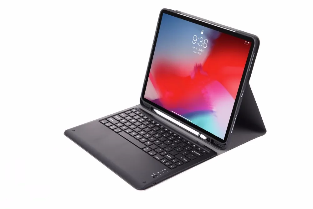 Чехол с клавиатурой для Apple iPad Pro 12,9 A1876 a1983a1895, чехол с Bluetooth клавиатурой, умный кожаный чехол с карандашом+ пленка+ ручка