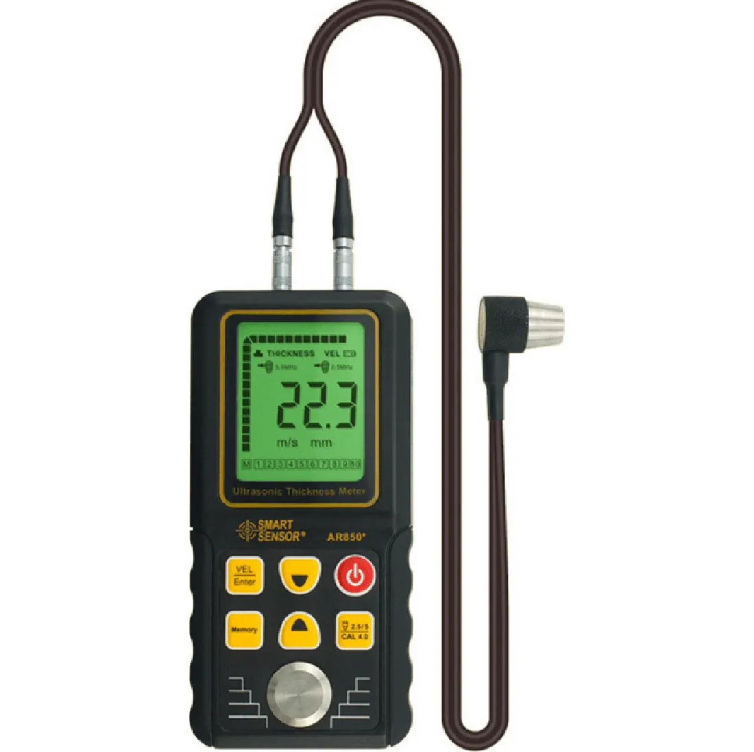 

Ultrasonic thickness instrument Ultrasonic Thickness Gauge Meter Tester Measuring Range 1.2-225.0mm (Steel)
