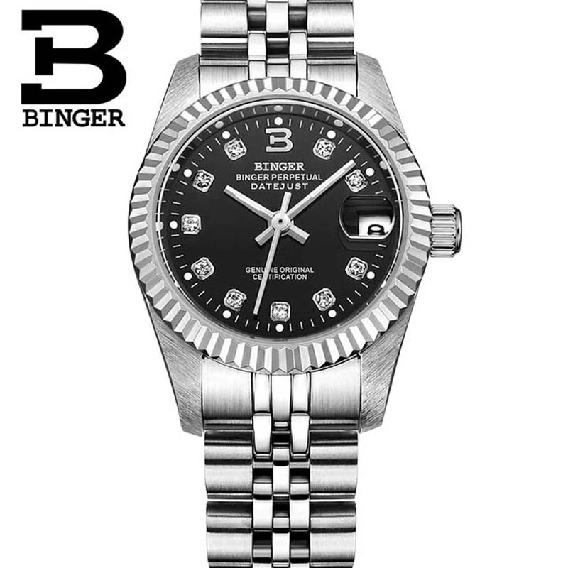 BINGER Women Watches Luxury Brand Ladies Automatic Mechanical Watch Women Sapphire Waterproof relogio feminino 2018