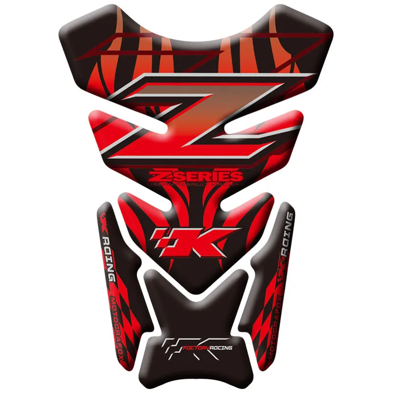 Мотоцикл 3D топливные баки для мотоциклов Pad защитный стикеры s наклейки Kawasaki Z750 Z1000 рыбья кость