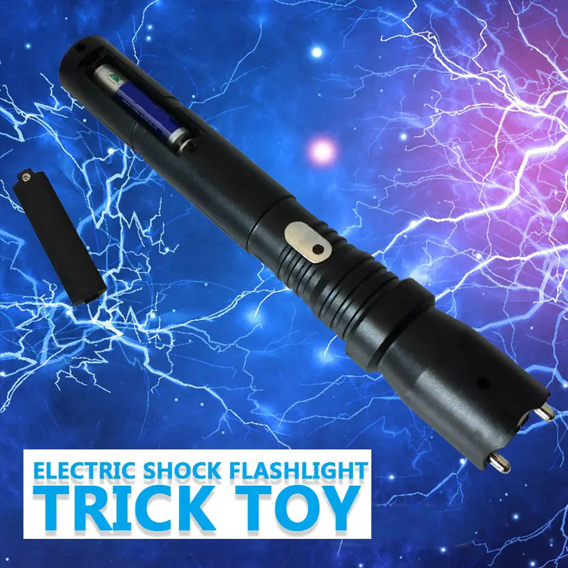 Электрошоковая батарейка шокирующий фонарик Электрический антистрессовый