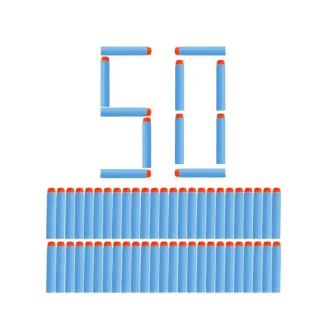 50pc 50 шт. для пуль Nerf, мягкая полая головка 7,2 см, запасная игрушка дартс, пули для пуль серии Nerf, бластеры, рождественский подарок для детей - Цвет: 50pc