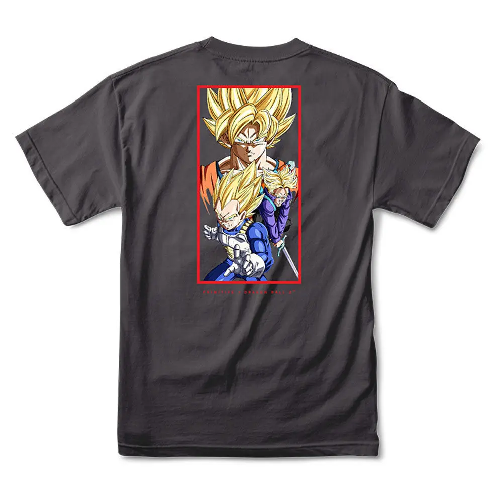 Примитивная x Dragon Ball Z Мужская DBZ Dirty P Футболка серая футболка одежда мультяшная