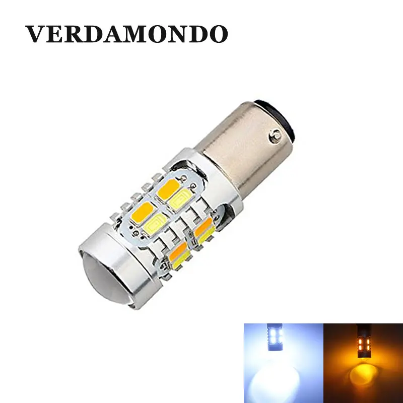 BAY15D 5630 20 smd двойной цвет тип 2 белый желтый светодиодный DRL указатель поворота