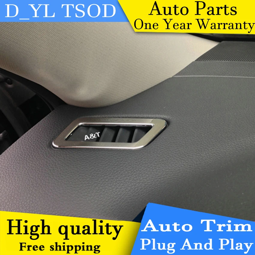 car styling for Nissan X-Trail 2014 2015 2016 ABS chrome Front upper air conditioning outlet decorative frame 2 pcs |