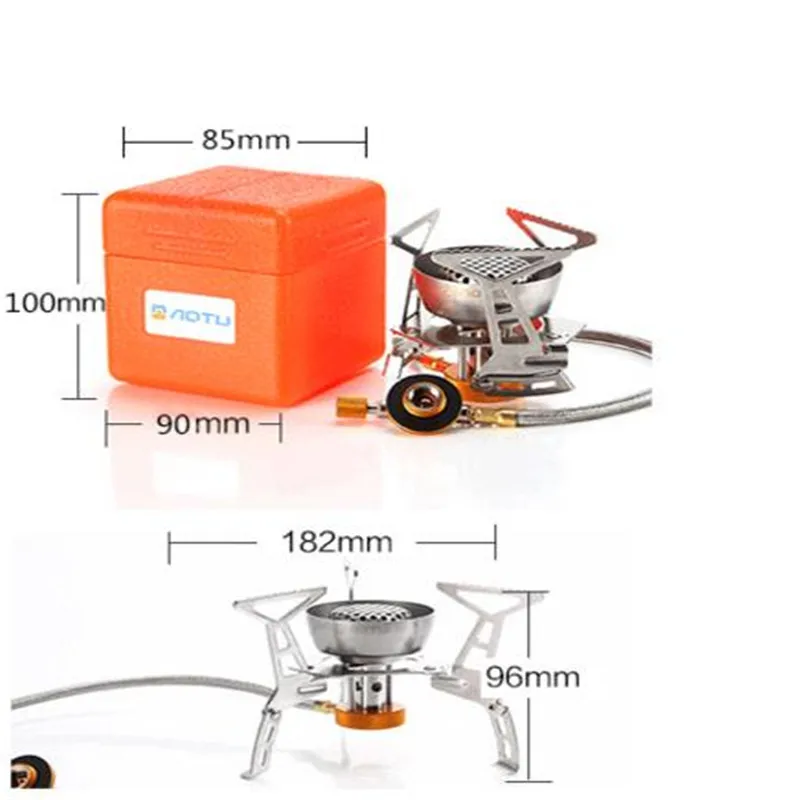Открытый газовая плита печи ультра легкий сплав Материал 3200 Вт ветрозащитный для
