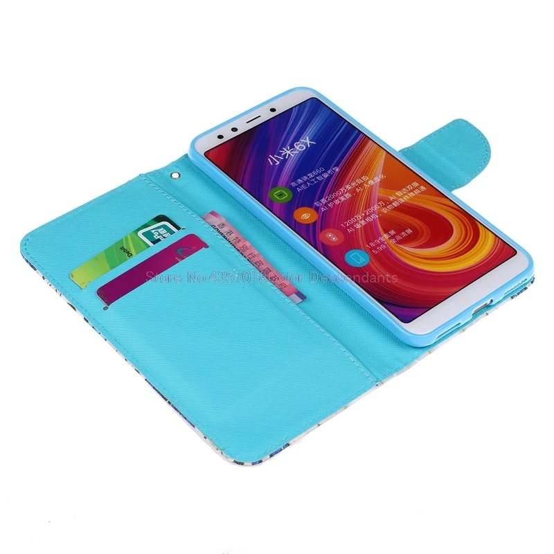 Кожаный чехол для Xiaomi Mi A2 чехол-книжка с подставкой чехол-бумажник 2A miA2 mi2A Xiao 6X 2 6 a