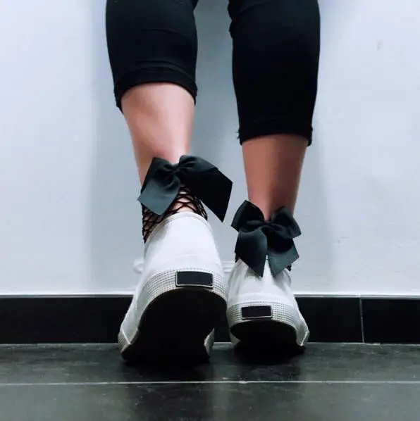 

hirigin Summer Bowknot Sheer Mesh Bow Knit Frill Trim Transparent Crystal Lace Ankle Socks for Charming Lady Girl