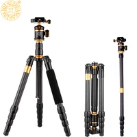 eachshot qzsd q666c tripod with q 02 360 degree swivel fluid head for canon for pentax for sony for olympus dslr camera
