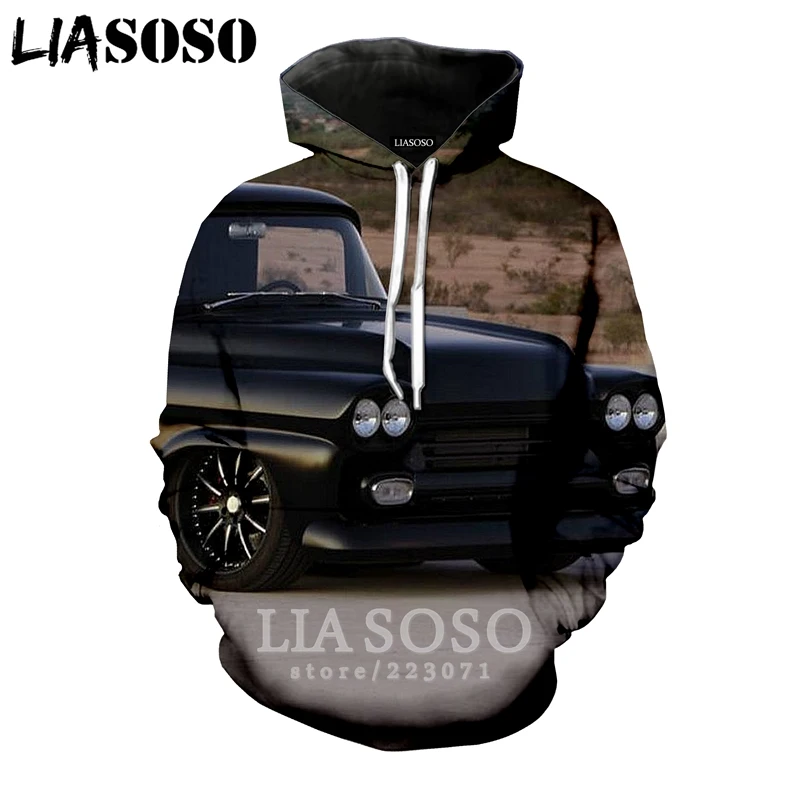 17 LIASOSO, зимняя новинка, Мужская и Женская толстовка, 3D принт, автомобиль, грузовик, толстовка с длинным рукавом, топ, Повседневный, Harajuku, хип-хоп пуловер, B175-09 - Цвет: 17