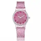 Женские наручные часы, силиконовые прозрачные часы с блестящим силиконовым ремешком, 2019