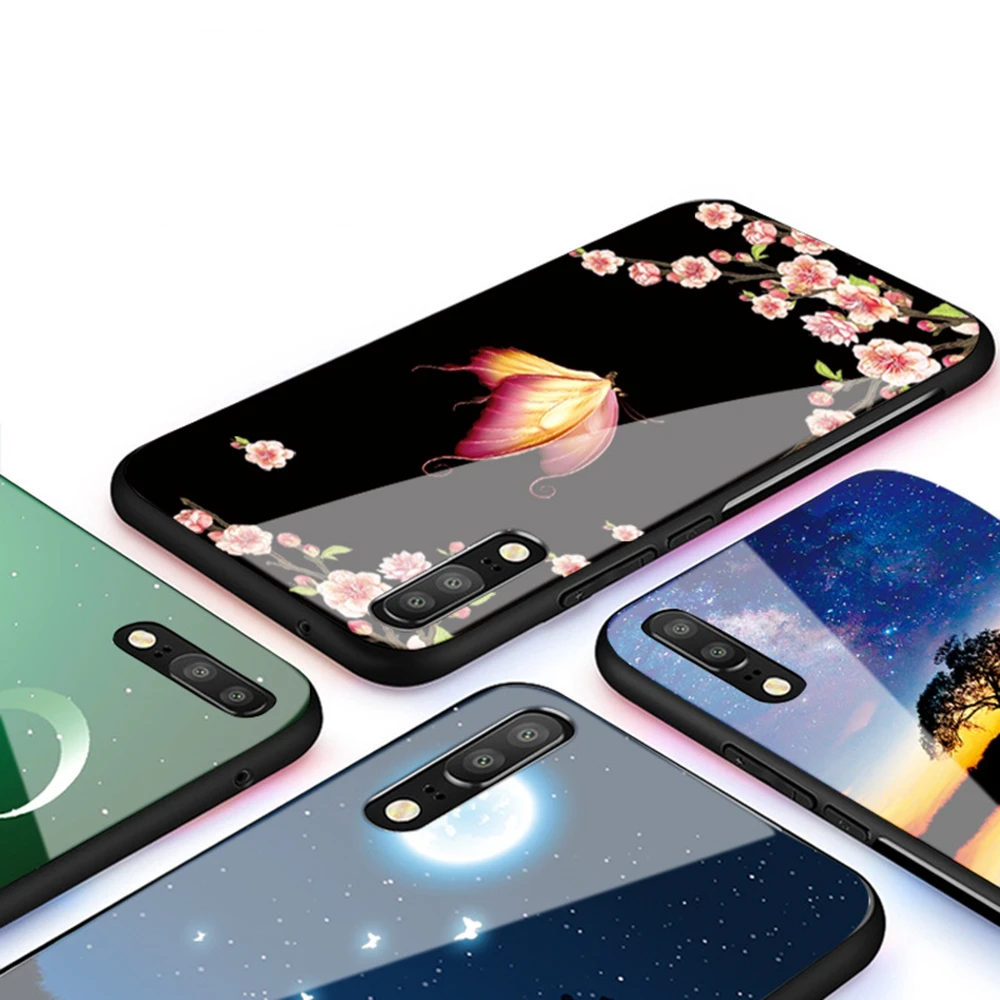 OTAO роскошный чехол из закаленного стекла для телефона Huawei P20 P10 Pro Mate 10 9 Nova 2 2s 3