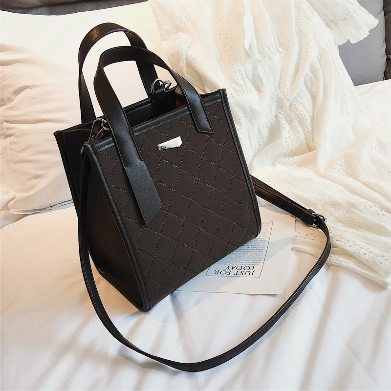 Ansloth Классический решетки алмаза Для женщин Сумки скраб PU кожаные сумки