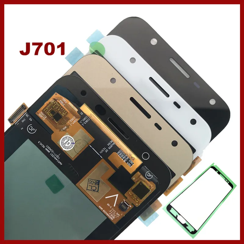 Супер AMOLED J701 ЖК-дисплей для Samsung Galaxy J7 Neo J701F J701M J701MT кодирующий преобразователь