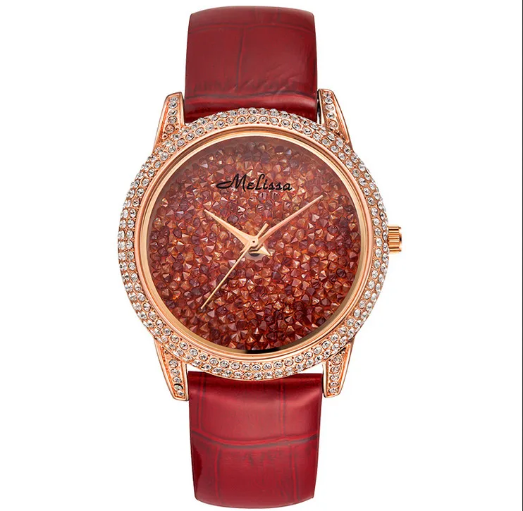 Женские кварцевые часы с кристаллами в японском стиле|montre design|montre japanmontre women |