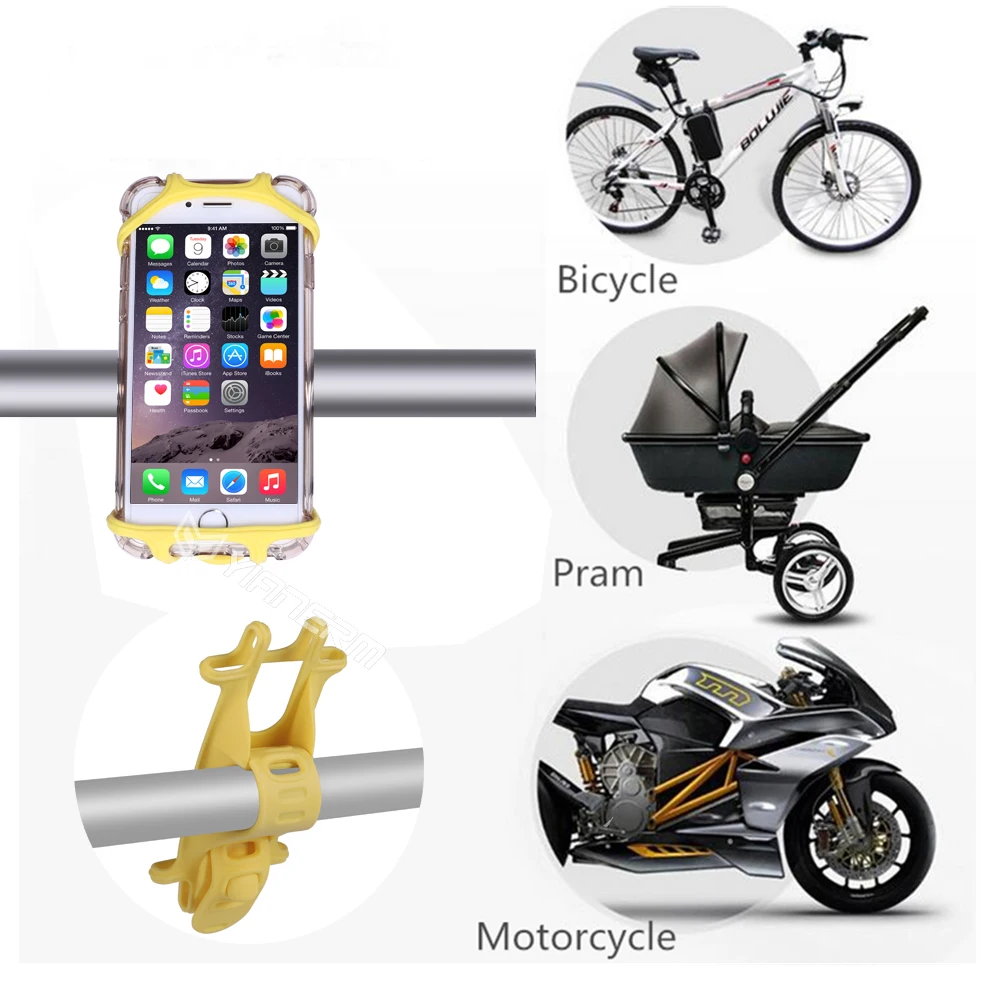 Yianerm велосипедный держатель для телефона силиконовый ремешок на руль велосипеда