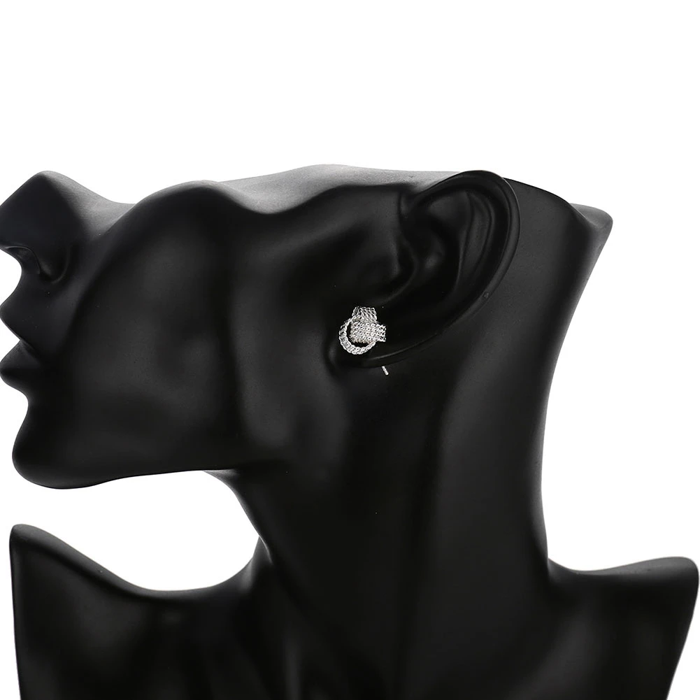 Женский комплект украшений с посеребренным покрытием длинная цепочка 18 дюймов