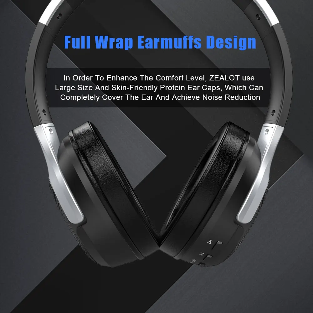 ZEALOT B26T V4.2 Bluetooth наушники стерео беспроводные складные наушники за ухо Встроенный микрофон гарнитура для компьютера, телефона