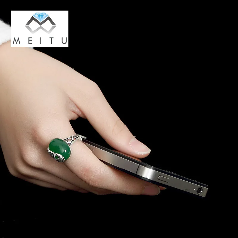 S990 кольца в виде феникса из стерлингового серебра нефрита вечерние для танцев