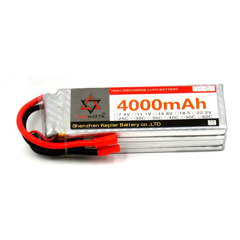 Литий полимерная батарея для радиоуправляемой модели 14 8 в 4000 мАч литий ионный