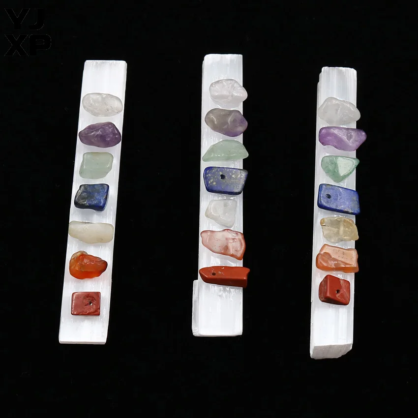 YJXP 1 шт. натуральные грубые Кристаллы из гипса палочки селенита 7 чакр камень для
