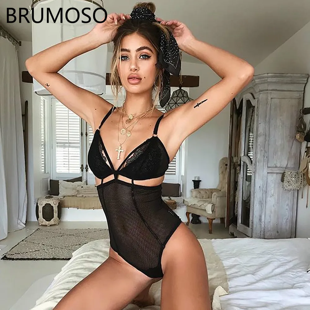 Сексуальное Кружевное боди Женский прозрачный ажурный сетчатый Летний