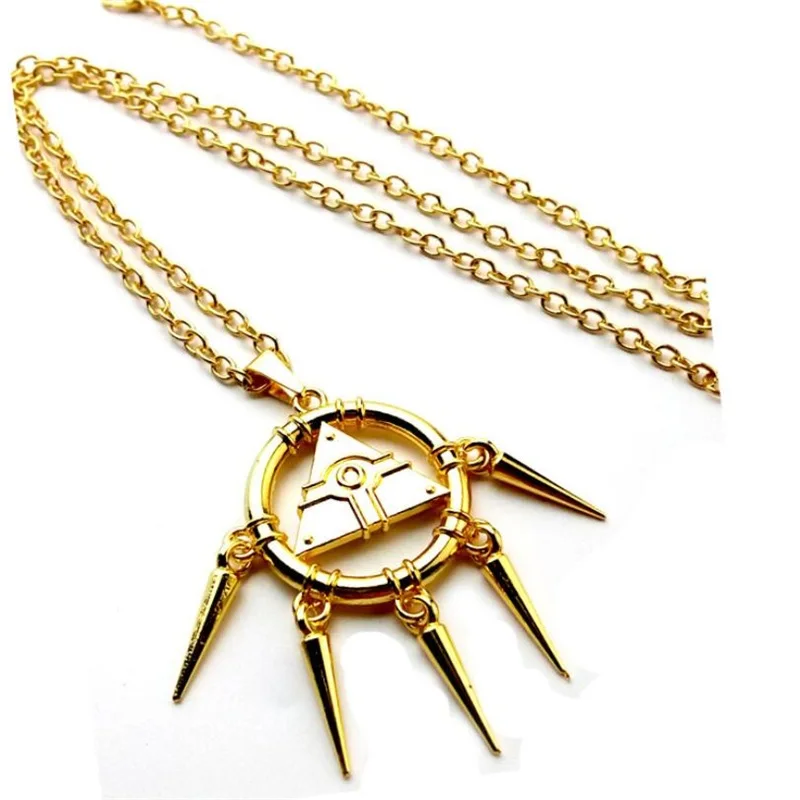 Necklace Ями бакура Ю-Ги-о! Дуэль Монстры Рё тысячелетия головоломки Золотое колесо мудрость подвесное ожерелье брелок косплэй ювелирный ключ цепи - Цвет: Necklace