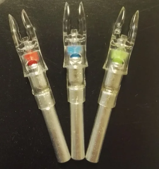 

Freeshipping 6pcs Automatically Lighted nock, ID5.2mm arrow led lighted arrow nock, bow string activate
