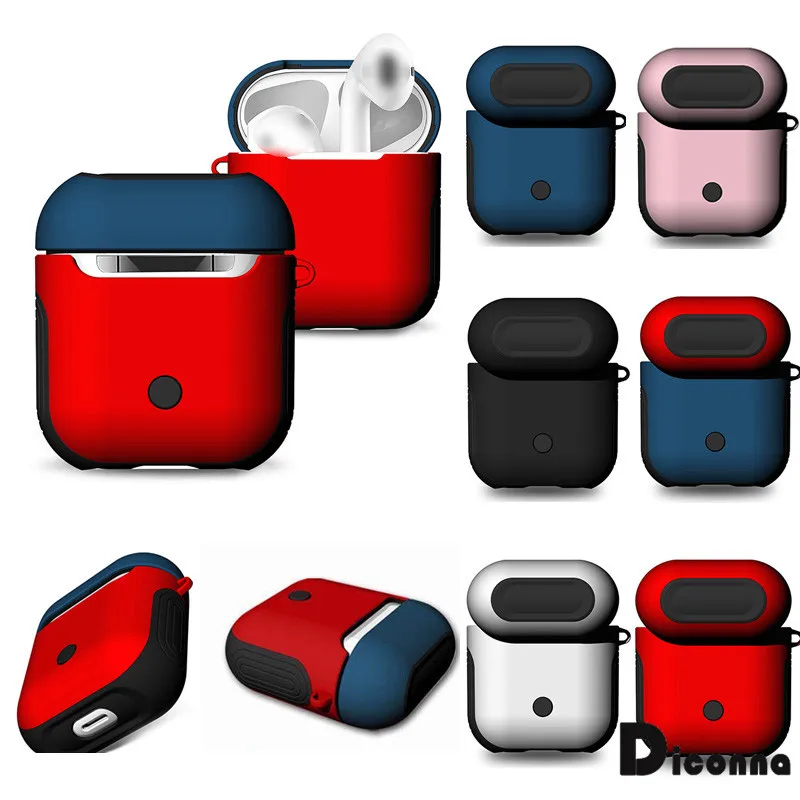 Наушники для AirPods силиконовый чехол Защитная оболочка покрытие для Apple Airpod зарядный ящик коробки для хранения Air Pods вкладыши наушников сумка