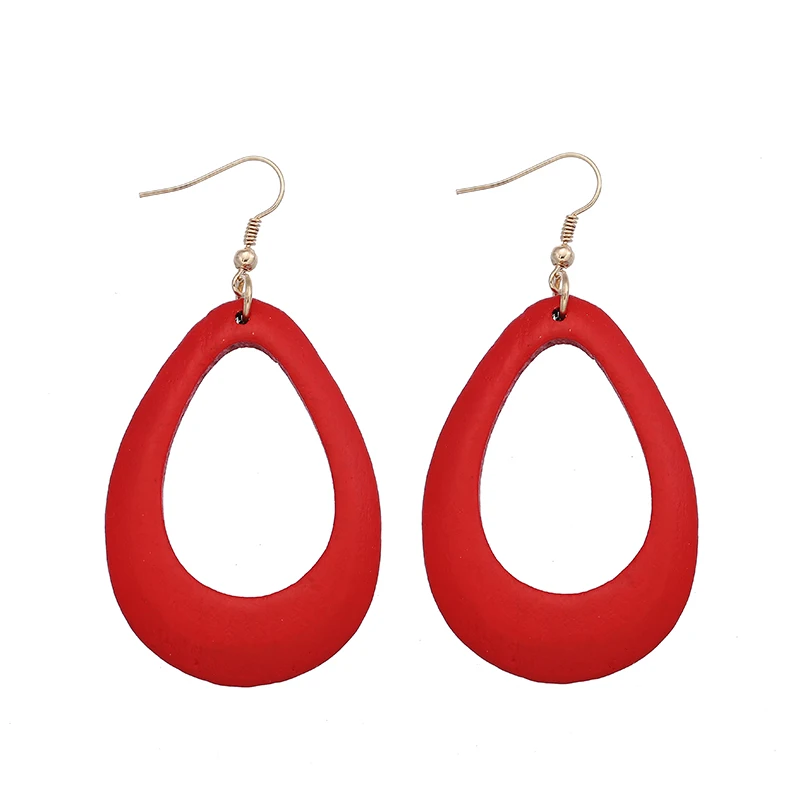 Деревянный ажурный дизайн 5 цветов подвеска в виде капли воды для африканских